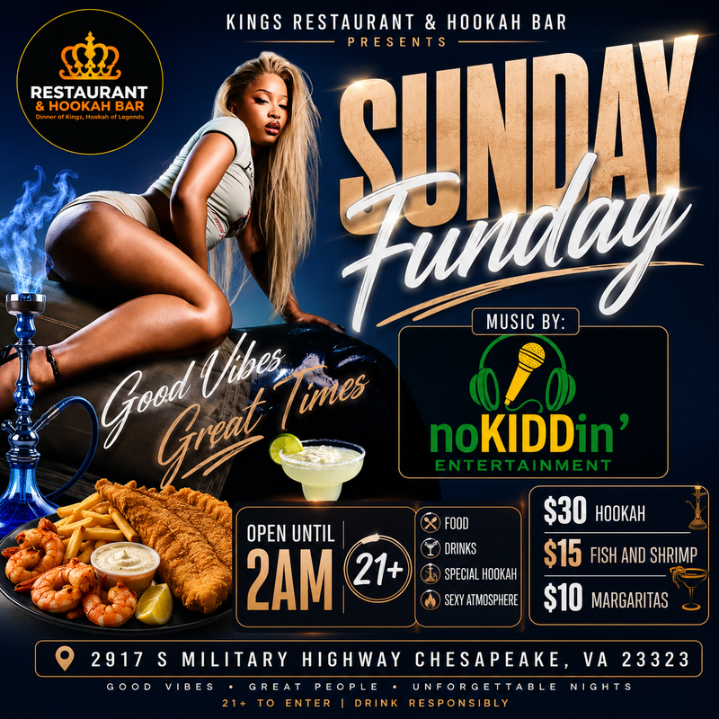 ✨ SUNDAY FUNDAY: The Ultimate Weekend Finale in Chesapeake! 🍹🔥