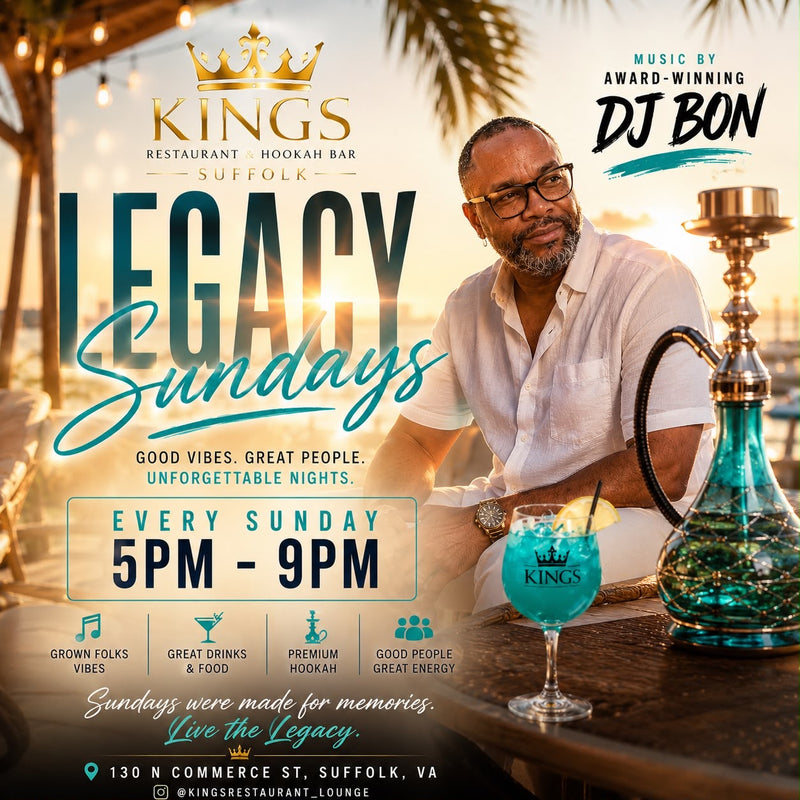 ✨ LEGACY SUNDAYS: The Ultimate Grown Folks Vibe in Suffolk! 🌅🍹